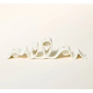 Kate Spade NY x Target Candelabra Ribbon Ceramic Taper Candle Holder Cream NWT